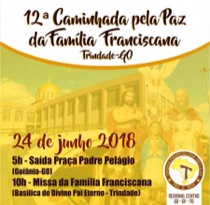 Acontecerá neste domingo, 24 de junho, a 12ª Caminhada pela Paz da Família Franciscana